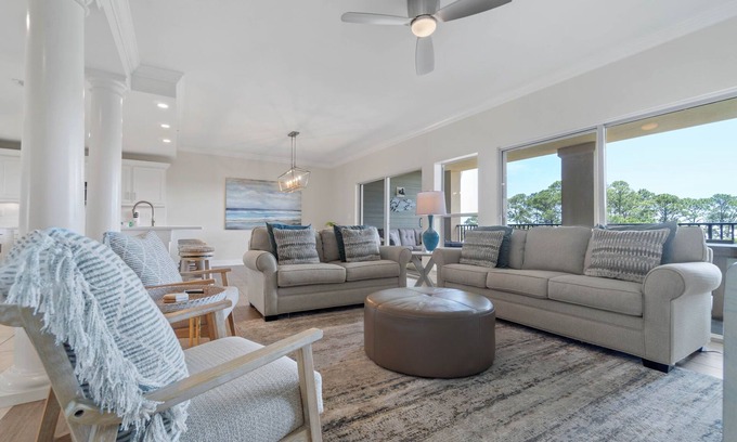 Santa Rosa Beach Condo | Snowbirds Welcome! Monthly Rentals! Pickleball! Tennis! Private Boardwalk!