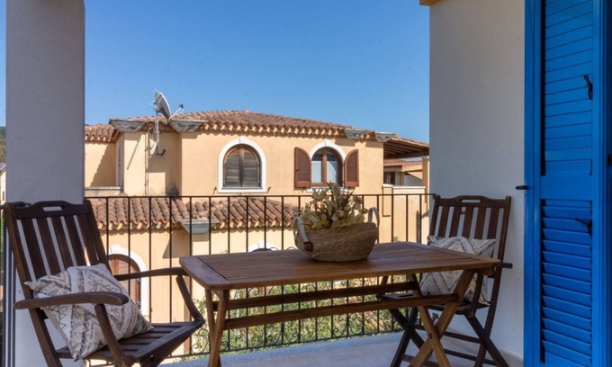 Arbatax Apartment | "Sole" Apartment is on the first floor with a large veranda
