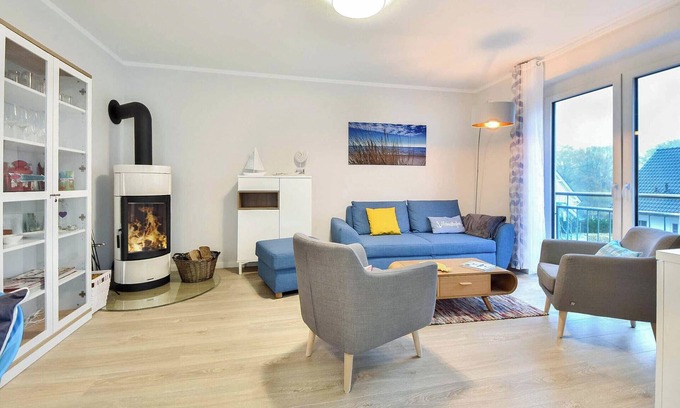 Korswandt Apartment | Sonnenpark 08 Küstenliebe - very quiet location with fireplace and sauna