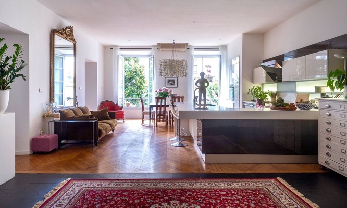 Jean-Medecin Apartment | Spacious charming 2 bedrooms, garden view, golden quarter, 5 min walk to beachn