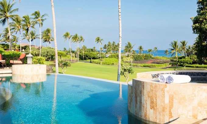 Kamuela House | Spacious Ocean View Home. Steps From White Sand Beach. Private pool & spa.