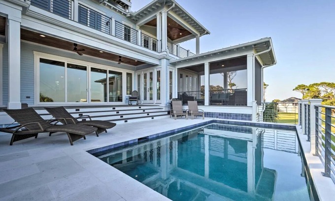 Saint Helena Island House | Spectacular Ocean, Golf and Sunrise views-Heated Pool-Luxury Family Retreat