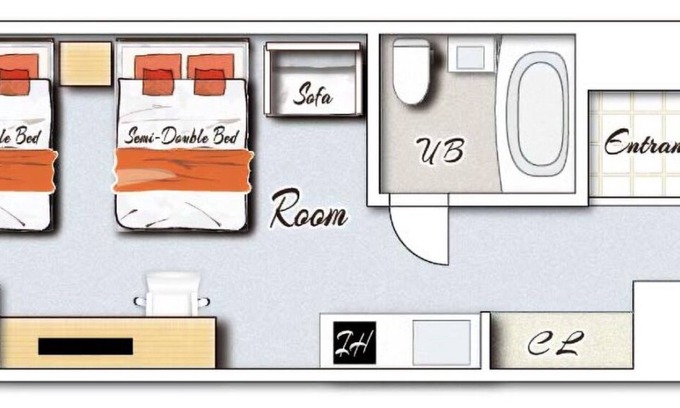 Miyazaki Hotel | Standard Room 2 semidouble beds nonsmoking ro/Miyazaki Miyazaki