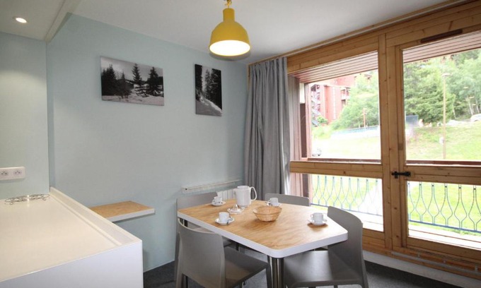 Arc-1800 Apartment | Studio cabine rénové pour 5 pers. avec balcon, au calme, proche Transarc et commerces, Wifi inclus - FR-1-346-355