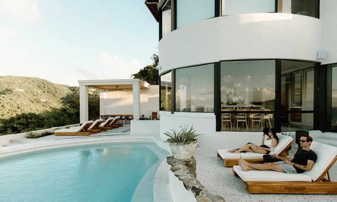 Christiansted Villa | Stunning, designer, villa with water views of Christiansted & resort access