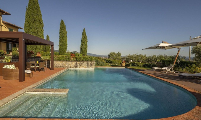 Massa e Cozzile Villa | Stunning private villa with private pool, WIFI, sauna, A/C, hot tub, TV, patio and panoramic view