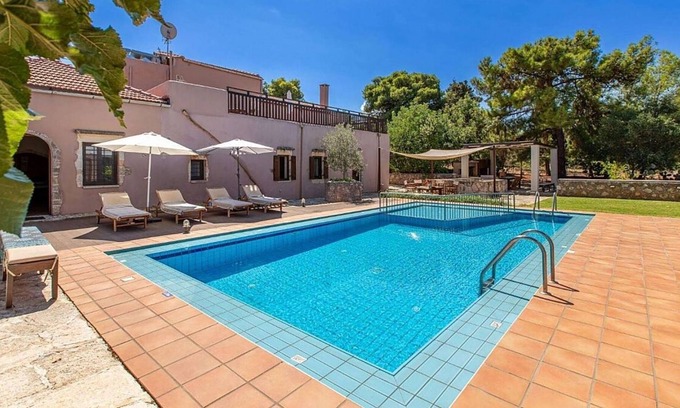 Pitharion Villa | Stylish Cretan Country House, A/C, Private Pool with Children's Section - 10mins to Chania & Beaches