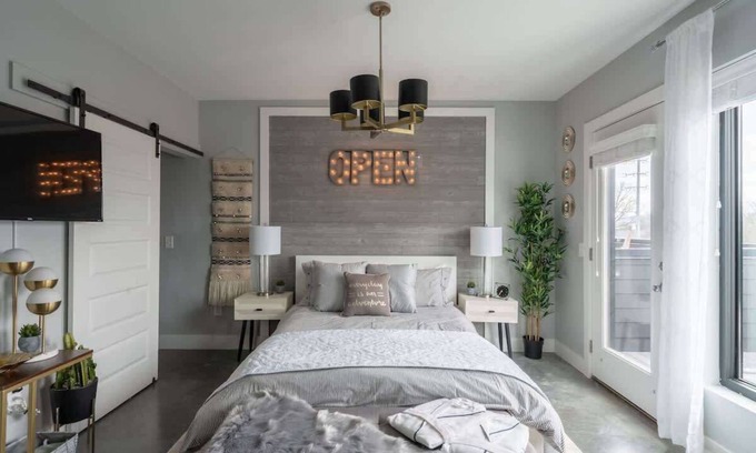 The Nations Apartment | Stylish Studio with Private Deck in Nashville