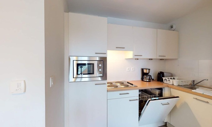 Bray-Dunes House | Suite for 4 people with one room with a double bed & one bunk bed