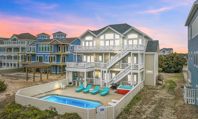 Ocean Isle Estates House | SUMMER SAVINGS - Luxurious Oceanfront Home w/Pool, Hot Tub, Elevator, Tiki Bar