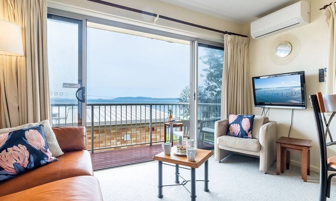 Nelson Bay Apartment | Sunnie Belle, 2,3 Victoria Parade - Unit with water views and air conditioning