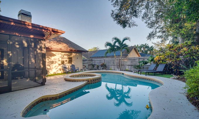 Lake Valencia House | Sunny Palm Harbor Home w/Private Pool + Hot Tub!