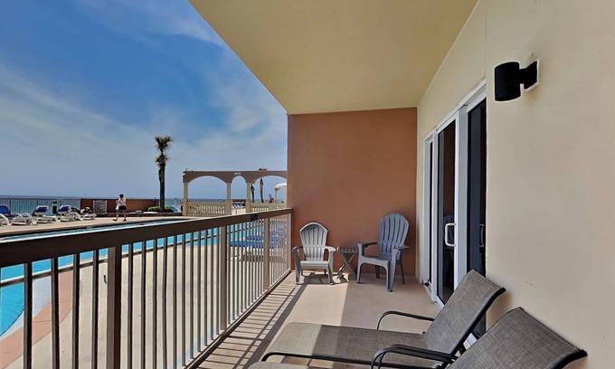 Panama City Beach Condo | Sunrise Beach #502 | Gulf Front + Easy Access to Pool & Beach!