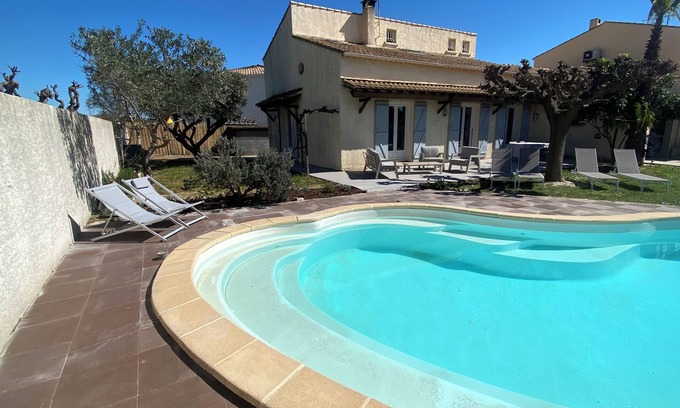 Laverune Villa | Superb villa with swimming pool, between garrigue and Mediterranean beaches