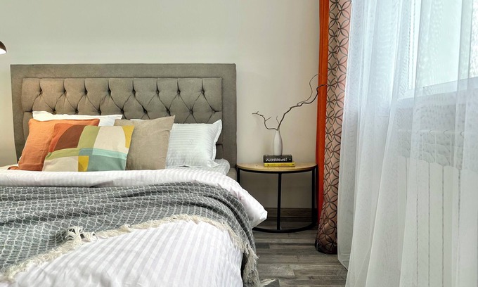 Bouvet Island Apartment | "Terracotta" cozy studio with mountain view in Almaty with AC, WiFi