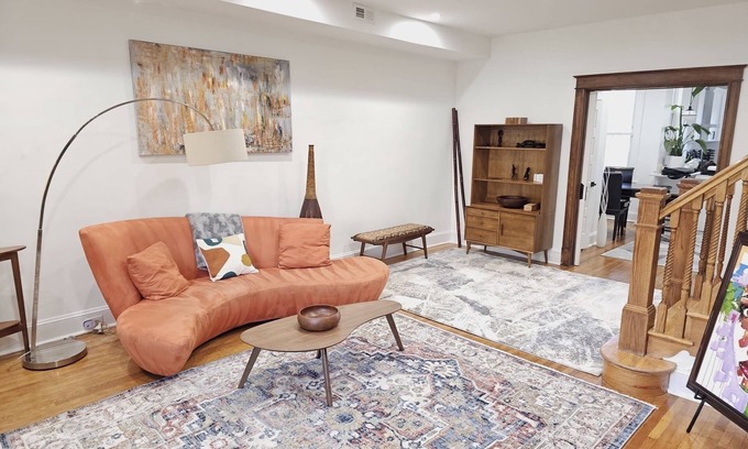 Truxton Circle Condo | The Hearth! On site parking! Minutes to restaurants, groceries and nightlife.
