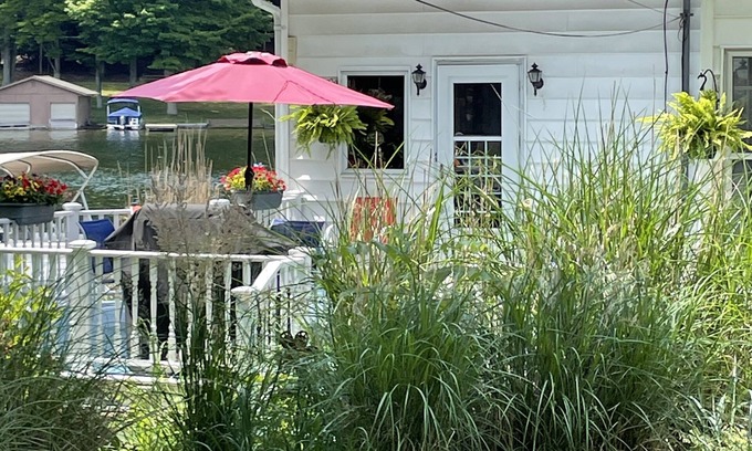 Ludington Resort | The Lake house is a beautiful house within 20’ of Hamlin Lake. Beautiful views.
