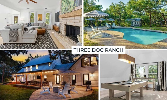 Driftwood House | Three Dog Ranch - Pool, Game Room & Sleeps 18