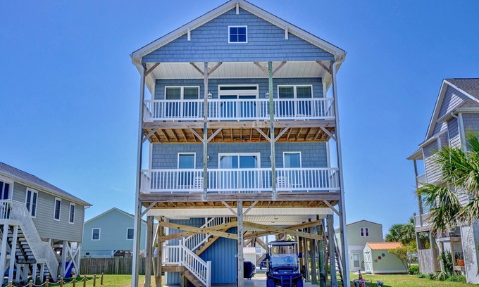 Surf City House | Tip-Sea Turtle- Ocean & Sound views- Golf cart