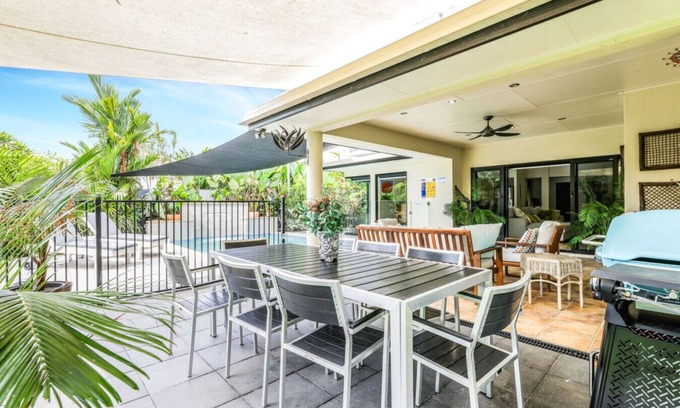 Palm Cove Villa | Tranquil Palm Cove Retreat with Heated Pool, Lush Gardens & Steps to the Beach