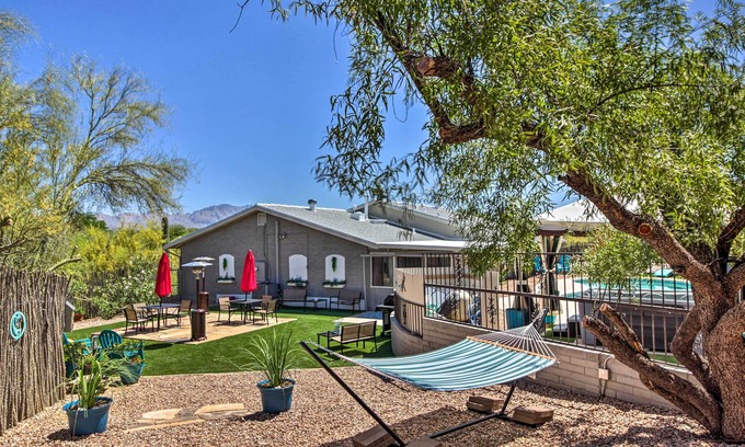 Saguaro Miraflores Villa | Tucson Desert Oasis with Private Pool + Hot Tub!