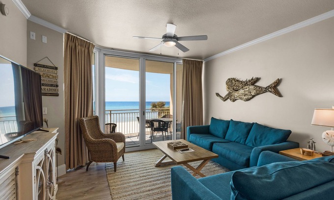 Panama City Beach Condo | Ultimate Beachfront Getaway: Gulf front condo on the 2nd floor! Beach service included!
