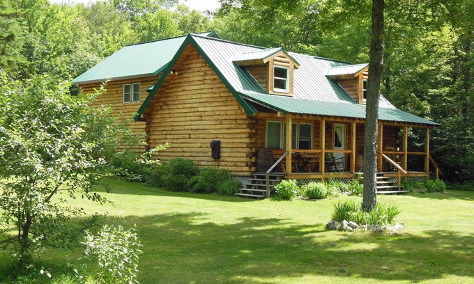 Twin Mountain Cabin | Unique Log Cabin in a Private White Mountain Setting with Spectacular Views
