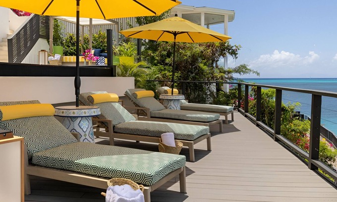 Fryes Beach Hotel | Unwind in a Stylish Beachfront 4 Bedroom Villa with Panoramic Sea Beauty