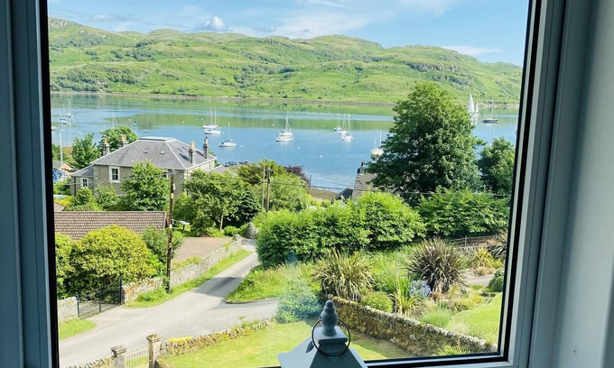 Tighnabruaich Apartment | Upper Villa, Tighnabruiach with stunning views of Kyles of Bute