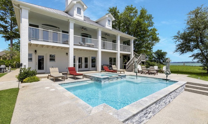 Montgomery House | Upscale Lakefront Oasis – Pool, Hot Tub, Balcony, Game Room & More