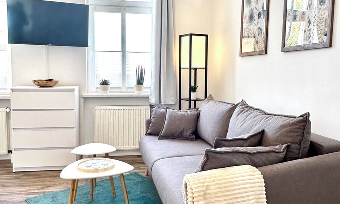 Ballenstedt Apartment | Vacation apartment ※FRIEDA※ m. Parking lot+wallbox,balcony,kitchen,WM