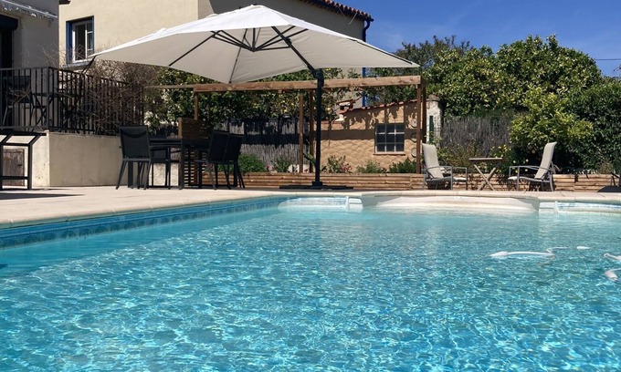 Sorede House | Villa 6 persons, swimming pool, view of the Alberes 8 km from the Mediterranean