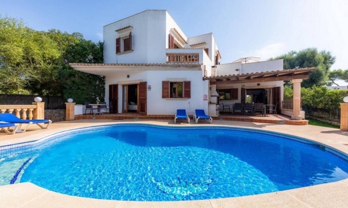 Cala d'Or Ski Chalet | Villa a Pocos Metros de la Playa, con Piscina Privada, Barbacoa en Terraza