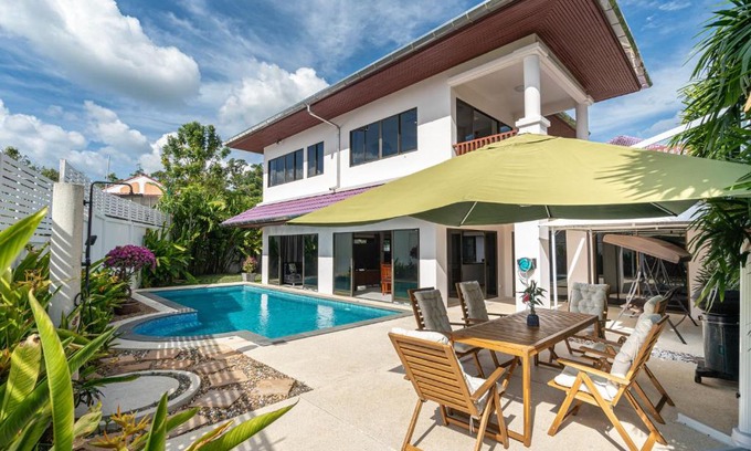 Kamala Villa | Villa Amaya, 2 Story Tropical Oasis with Green Hills View & Pool, Kamala Beach