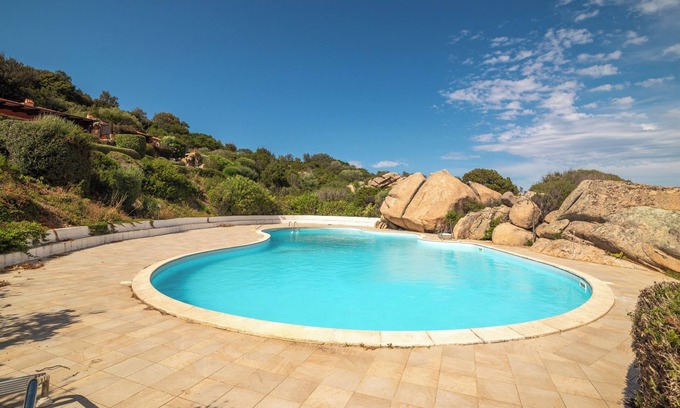 Punta Sardegna Villa | Villa Ari with Sea View, Garden and Shared Pool