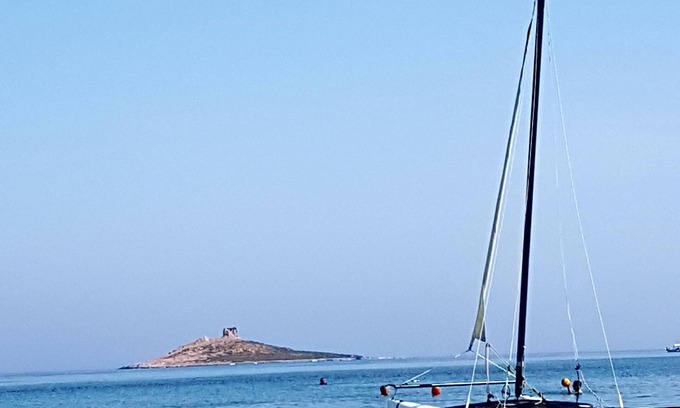 Isola delle Femmine Cottage | Villa Butterfly1 with a veranda and outdoor shower by the sea and cultural sites