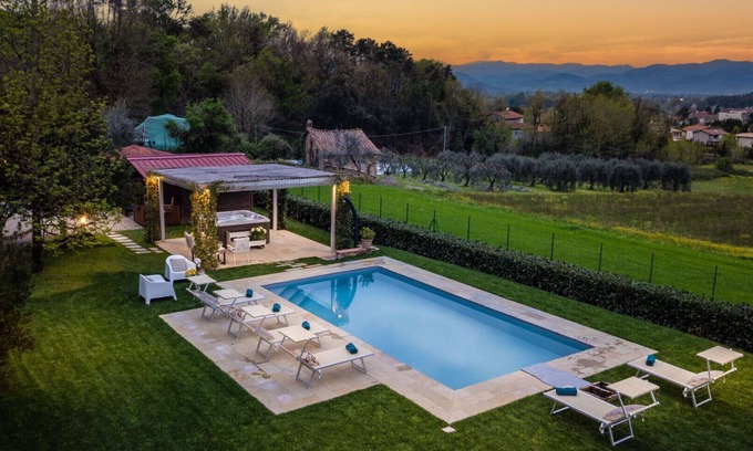 Pieve di Compito Villa | VILLA CATIA Farmhouse. 3 Luxury Bedrooms, a Pool, a Jacuzzi and a Dream-Like Getaway Experience