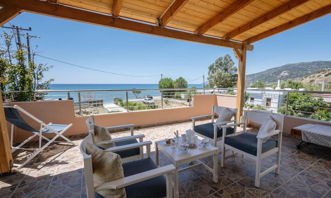 Keratokambos Villa | Villa Kyma by the sea, in South Crete