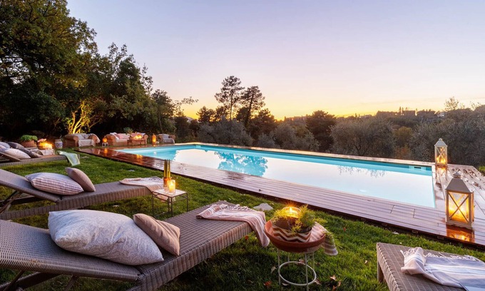 Capannori Villa | Villa Lorena, a Family Vintage Home with Indoor Pool, Air Conditioning, Outdoor Pool, Fitness Room & Wifi