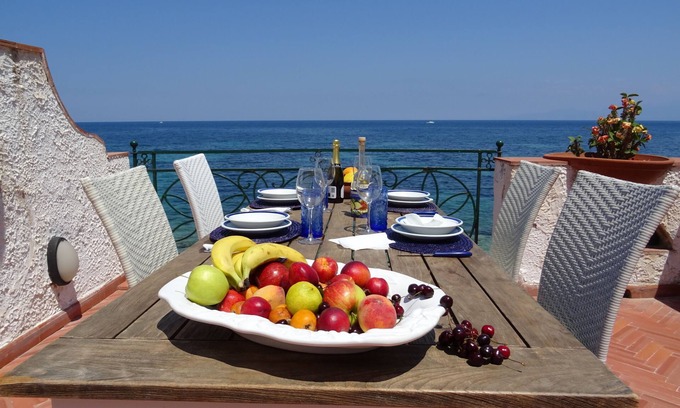Capo Zafferano Villa | Villa luxurious on the seaside on two floors with ample terrace 12/14 beds