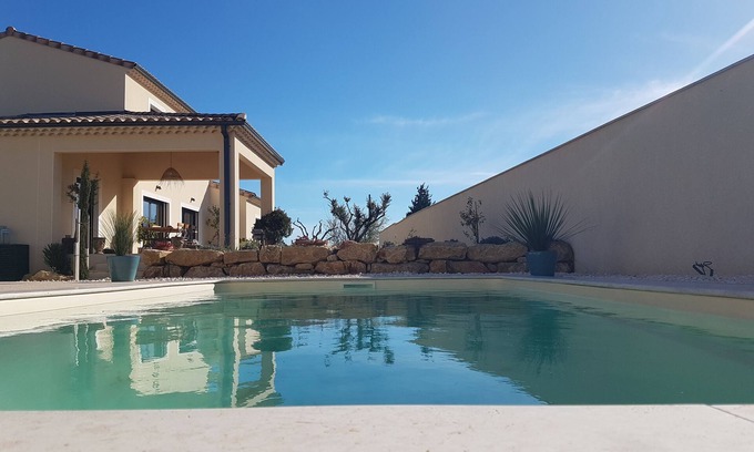 Saint-Genies-de-Comolas Villa | Villa Roc'Angel with swimming pool for 8 near Chateauneuf du Pape and Avignon