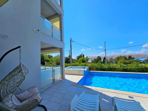 Karlobag Apartment | Villa Stella with pool and seaview