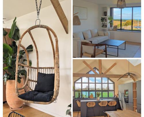 Planguenoual Villa | Villa vue Mer -5 mn des plages - grand jardin-cuisine d'été- 4 chambres