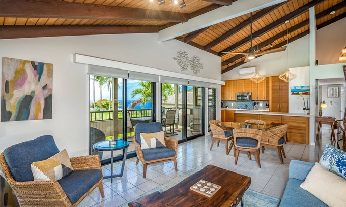Wailea Condo | Wailea Ekolu 1204 - Modern Ocean View Condo w/large Lanai, King Bed, & Split AC