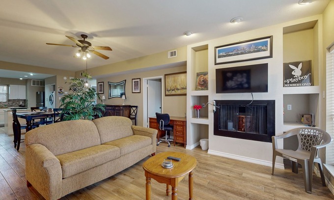 El Lago Condo | Waterfront community condo with on-site pool, water views, & private patio