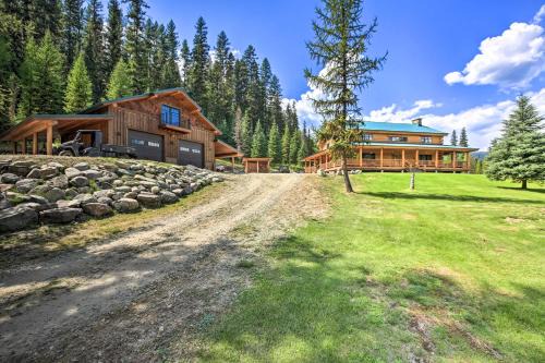 Troy Villa | Waterfront Log Home with 95 Acres on Yaak River
