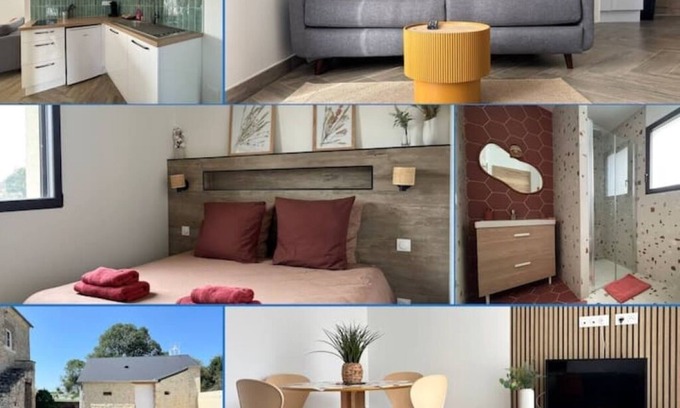 Loucelles Apartment | Wheat field apt ground floor near Bayeux with terrace and parking