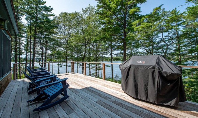 Woolwich House | Windward Lodge, a stunning, private retreat on the Kennebec River. Seasonal dock