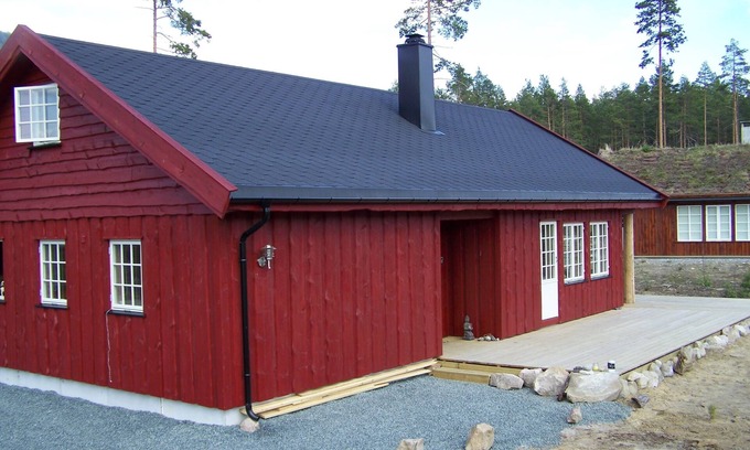 Kviteseid House | Wooden holiday home with sauna near ski center, swimming lake and golf course (WLAN)