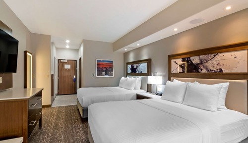 Standard Room, 2 Queen Beds, Non Smoking, Refrigerator & Microwave